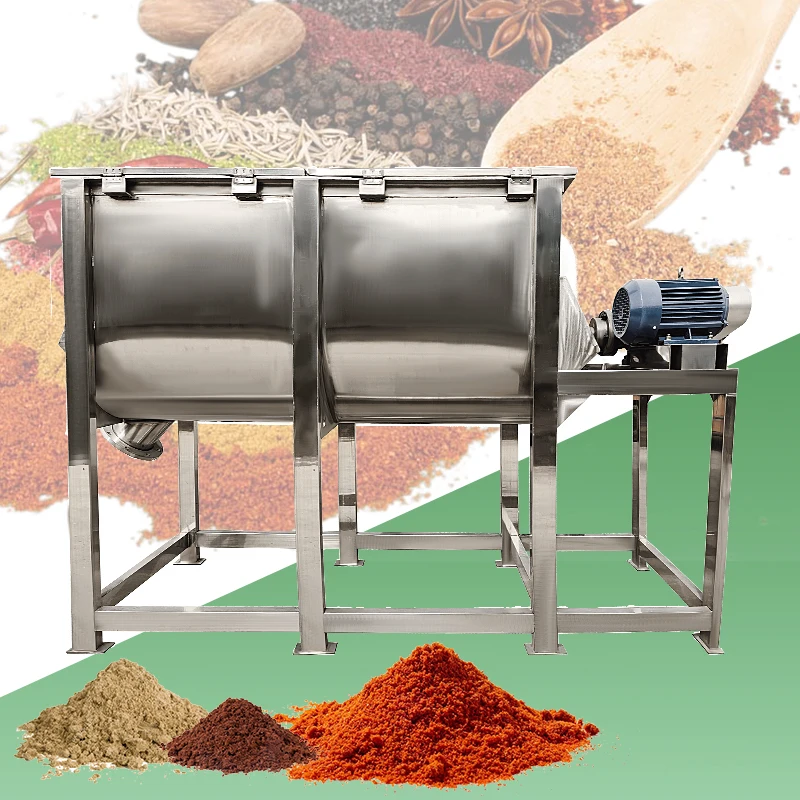 500 كجم 1000 كجم أفقية مزدوجة الشريط خلاط مسحوق الأرز الصناعي آلة خلط السوائل #4