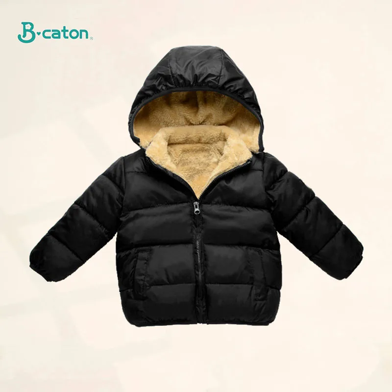 Children Cashmere Cotton Down Jacket Coat Winter Thick Warm Hooded Parkas Coat Outwear for Kids Boys Girls 2-8 Years Old