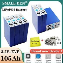 NEW 3.2V 105Ah LiFePO4 Rechargeable Battery EVE-Grade A DIY 12V 24V 36V48V Electric car Boat RV Golf cart Inverter Solar storage