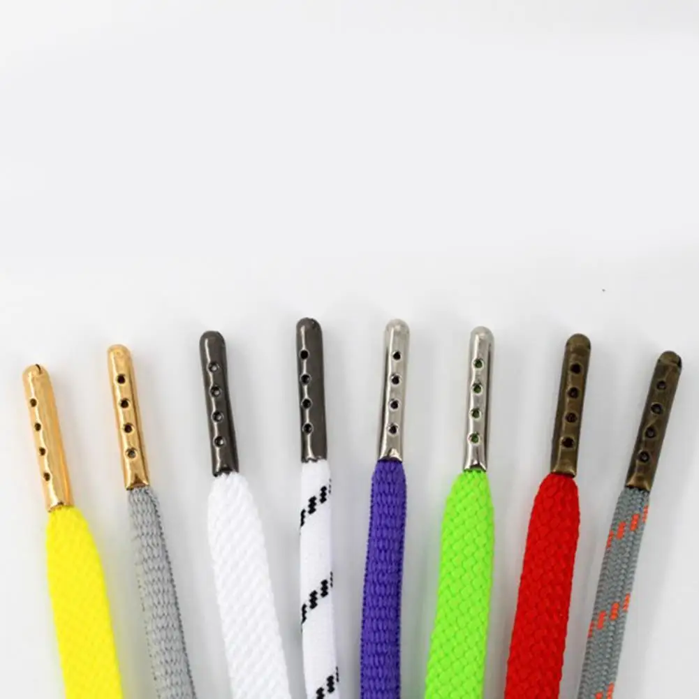 100 PCS 3.5/4mm Shoelace หัว Aglets DIY Shoelaces ซ่อมรองเท้าลูกไม้เคล็ดลับเปลี่ยน End รองเท้าเชือกหัวเชือก Cip TAIL CLAMP
