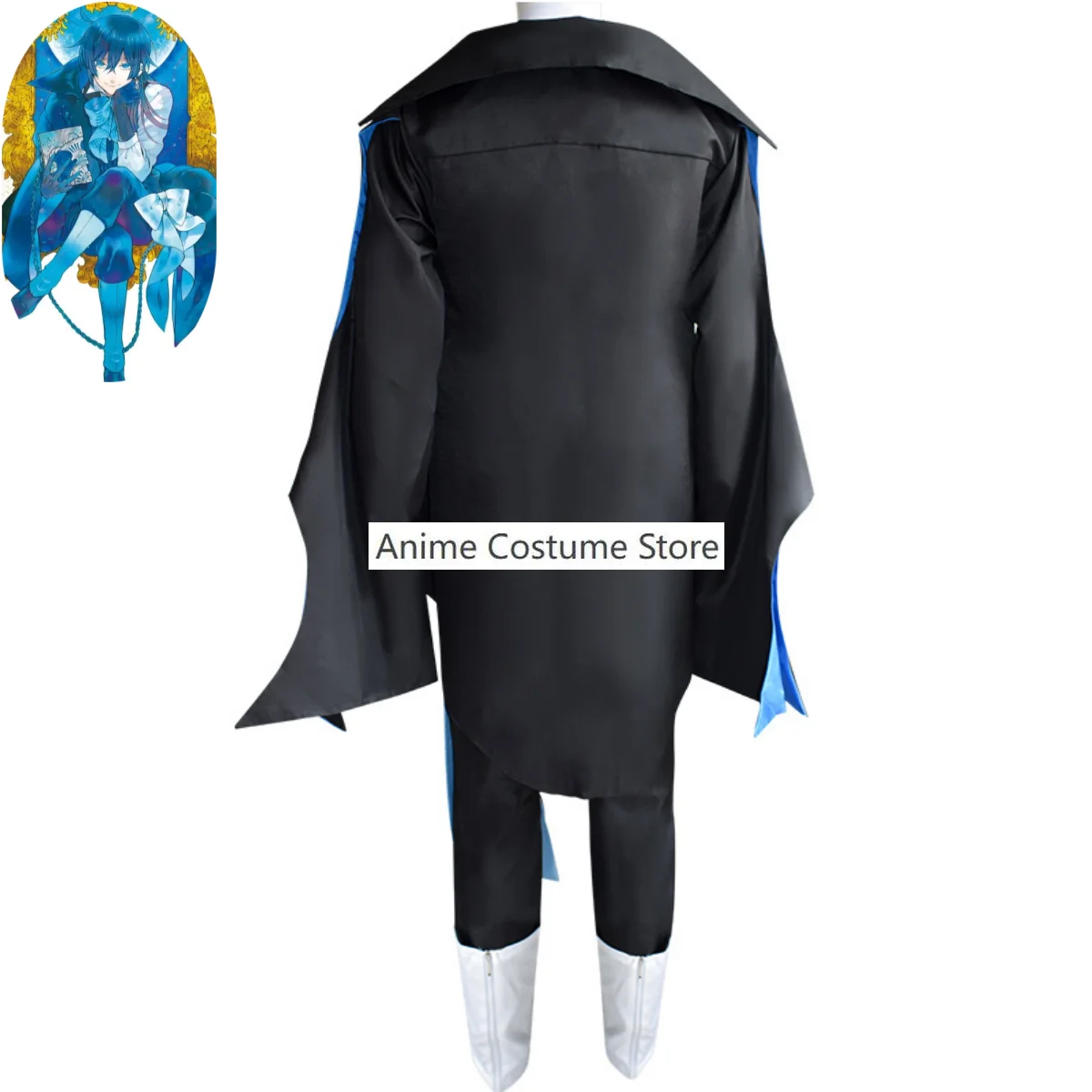 Anime Case Study of Vanitas Cosplay Costume Wig Swallowtail Suit Uniform Coat Cloak Full Set Adult Man Halloween Carnival Suit