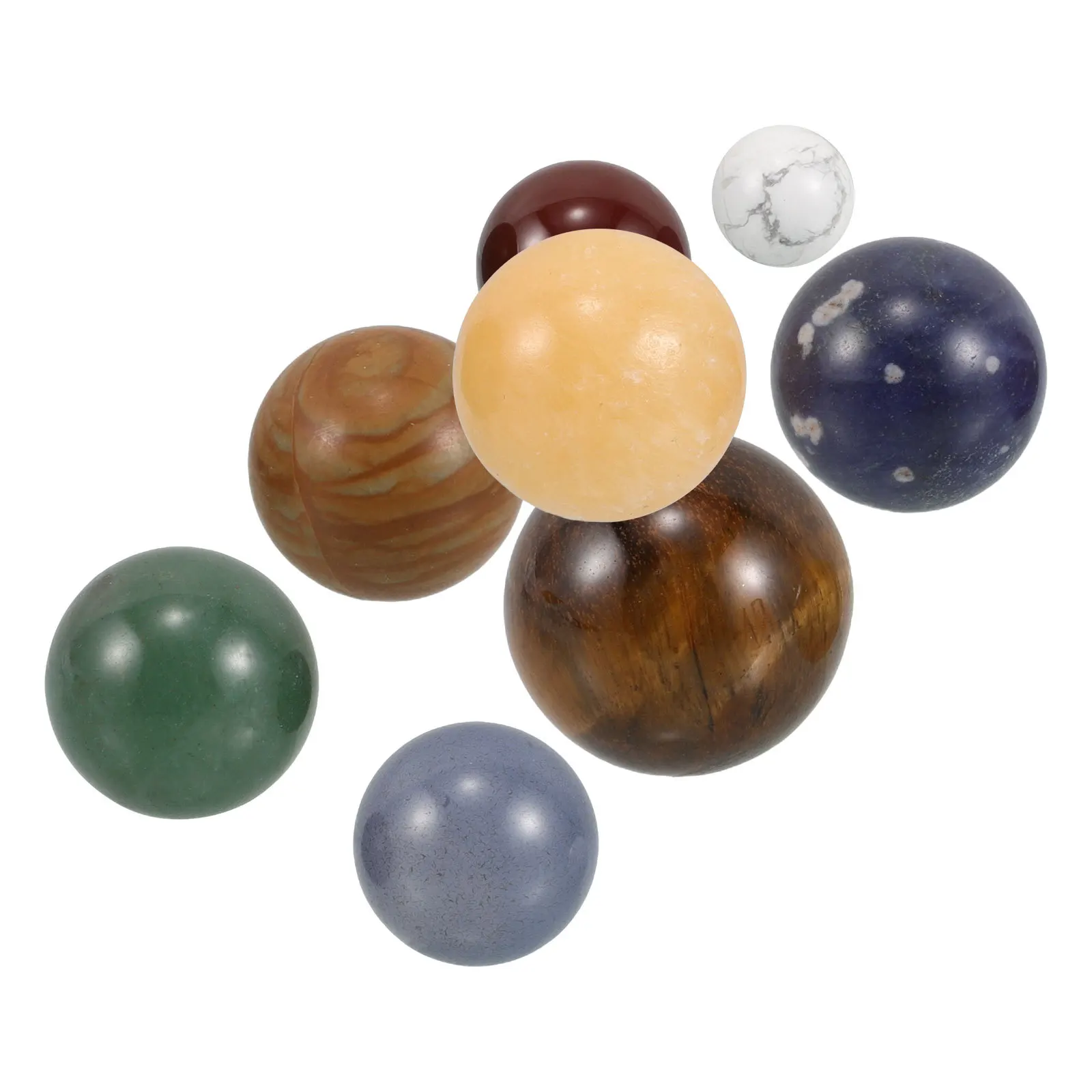 

1 set 1 Set Solar System Natural Stone Planets For Kids Education Science Teaching Tool Office Home Decor Space Planet Kit