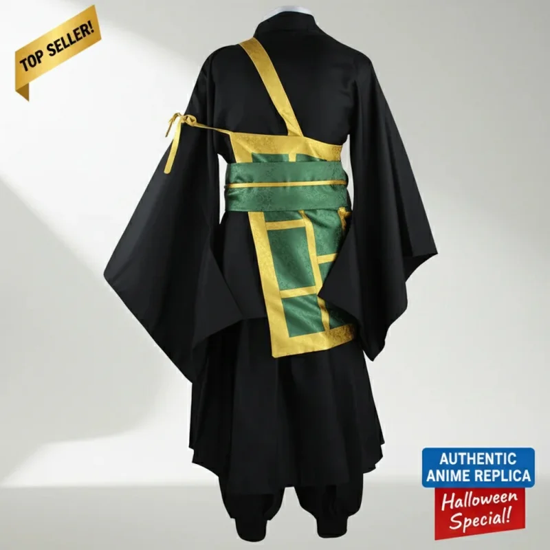 

☆YunCos Geto Suguru Cosplay Costume Black Blue Kimono School Uniform Anime Halloween Outfit for Women Men☆