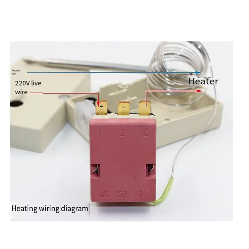 A37T-50- Electrical Appliance Knob Control Capillary Thermostat Temperature 50- W/Covered Knob Temperature Controller