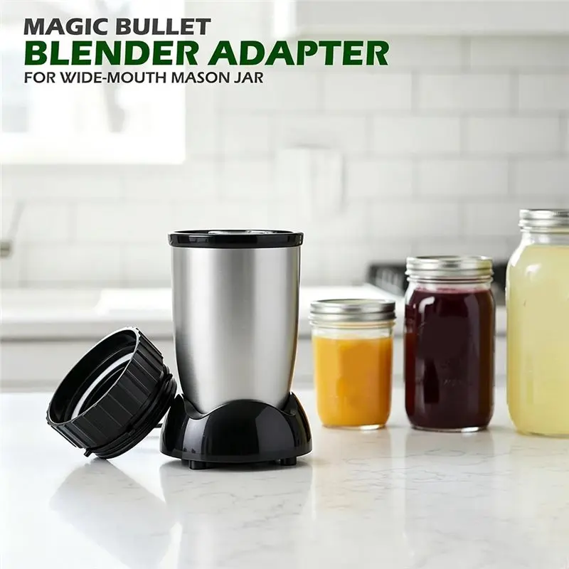 A66T-Blender Adapter Ring For Magic Bullet To Mason Jar