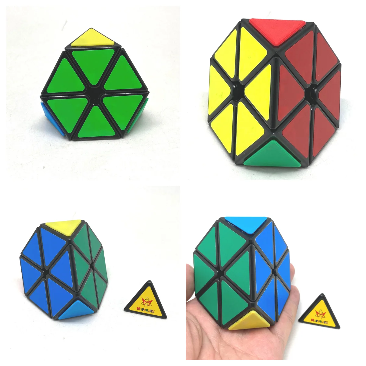 Meffert's Tetraminx Black Body Magic Speed Cube Strange Shape Puzzle Stickerless Cube Puzzle Toys