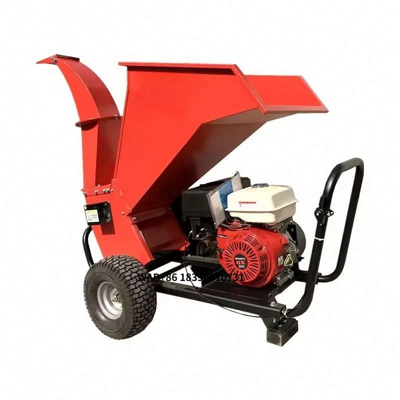 Garden Wood Shredder Wood Tree Chipper Machine Mobile Forestry Tree Branch Shredder Chipper Wood Cutting Machine