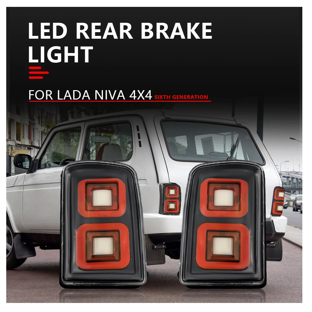 Car LED Rear lights for Lada Niva 4x4 Led Taillights Stop Brake Reversing Turn Signal Light with Relay for Lada 4X4 Niva 1995 +