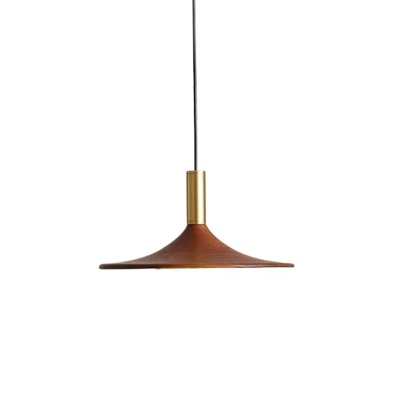 

Black walnut dining room light, bedroom bedside simple creative flying saucer Nordic chandelier