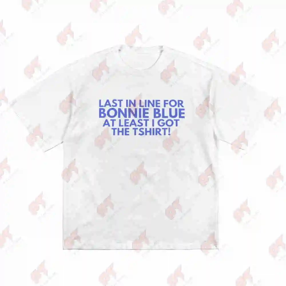 Bonnie Blue Queue Funny Formation Slogan Short Sleeve Tee 100% Cotton T-Shirt