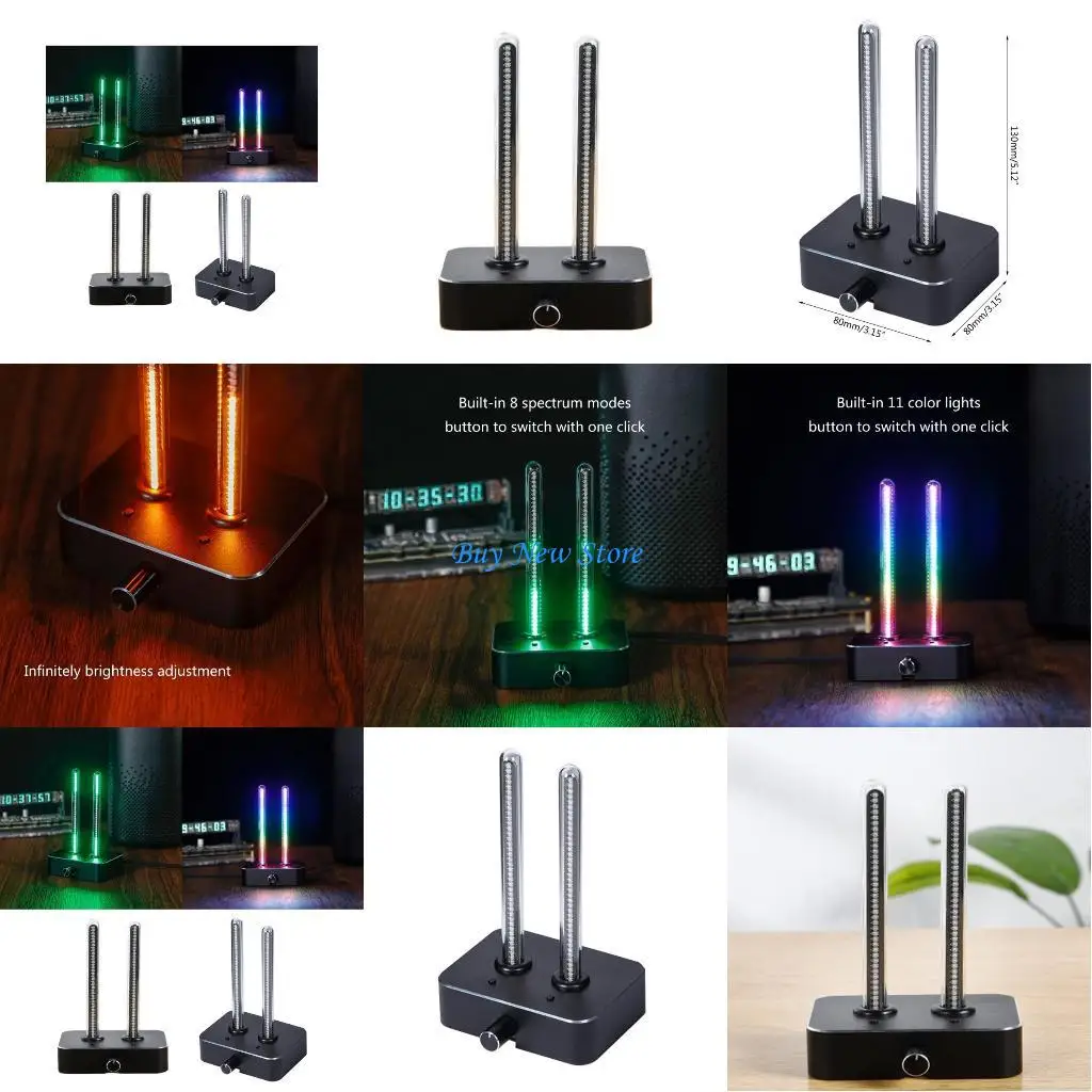 

20CE IN9 Electronic Tube RGB Music Spectrum Instrument 5 Level Sensitivity Adjustment