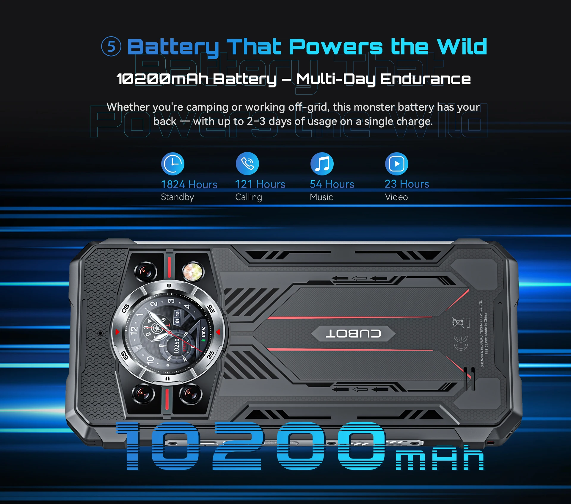 Cubot Kingkong 11 NFC 5G Rugged Phone Dimensity 7025 1.45" Rear Dual Screen 10200mAh 8GB/16GB+256GB Phone108MP 33W Cellphone