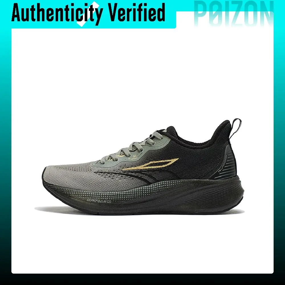 361° Q Rebound Technology Cushioning Abrasion Resistant Breathable Low top Running Shoes Men's Invisible Gray 572322288-12