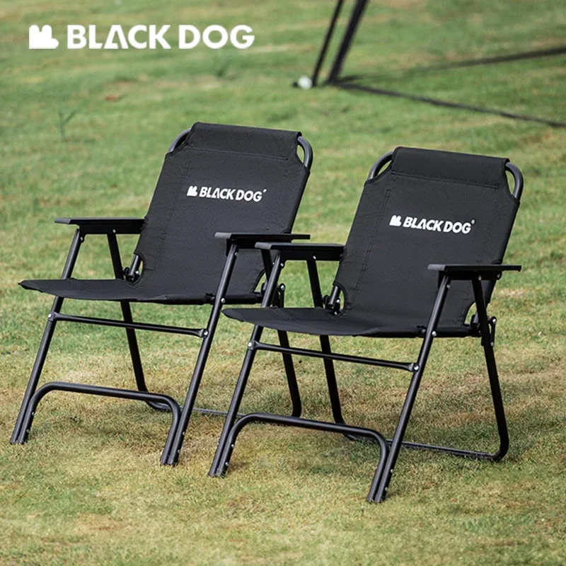 

Naturehike Blackdog Camping Folding Chair 600D Thick Double-Layer Oxford Cloth Outdoor Wood Armchair Bearing 120kg Seat Fishing
