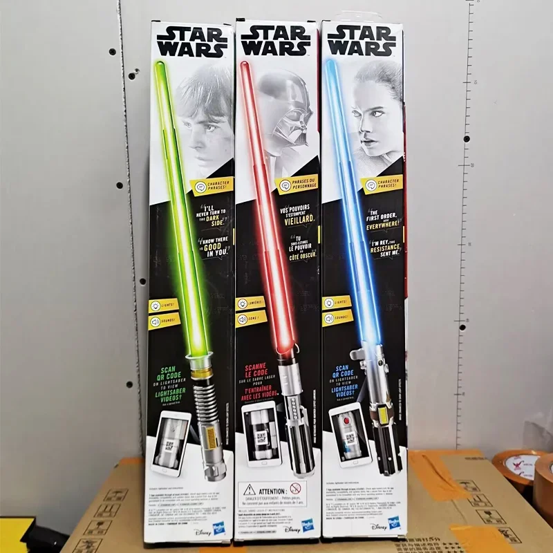 Hasbro Anime Star Wars E8 Rey Luke Skywalker Electric Lightsaber Darth Vader Jedi Knight Arts Light Sword Toys Children Gifts