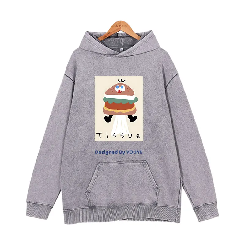 

The new printed sweatshirt for ladies with puppies in the zoo is a thick autumn and winter couple hoodie