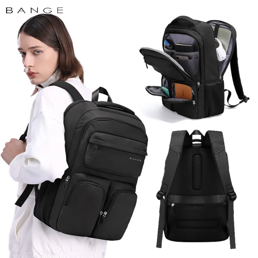 

【New style】BANGE new backpack women's large capacity Korean fashionable luggage bag middle school students 'casual schoolbag me