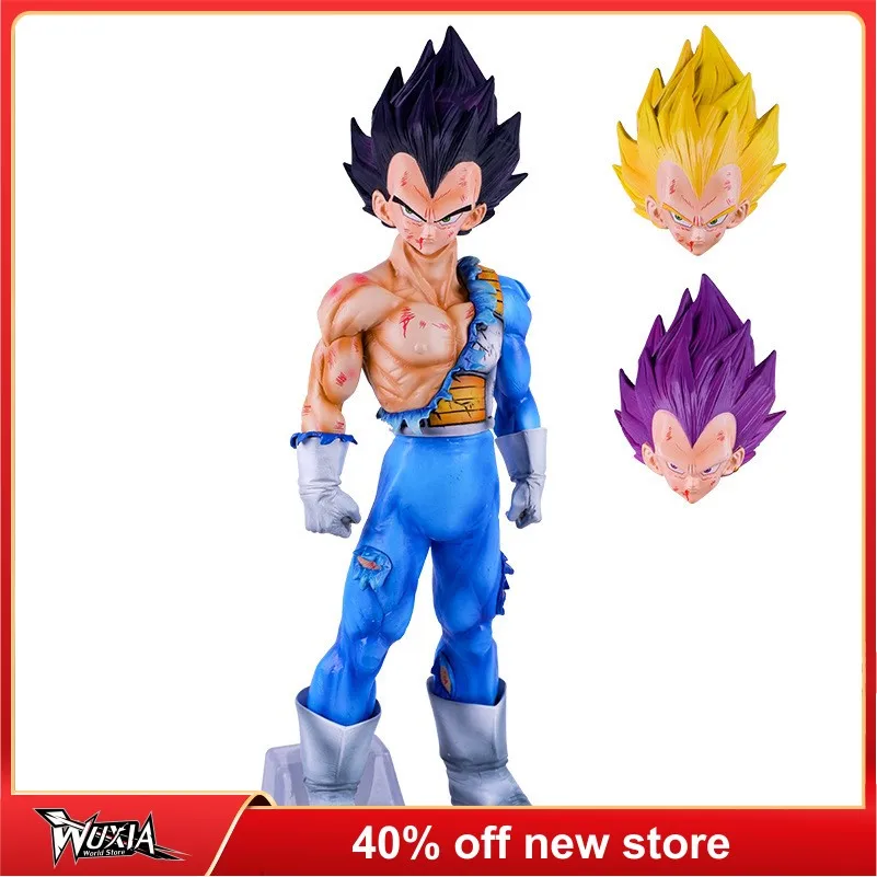 

Dragon Ball Figure Vegeta IV Figure 29cm Heads Manga Anime Peripheral Model Collection Pvc Statue Display Gift Toy for Boy Kid