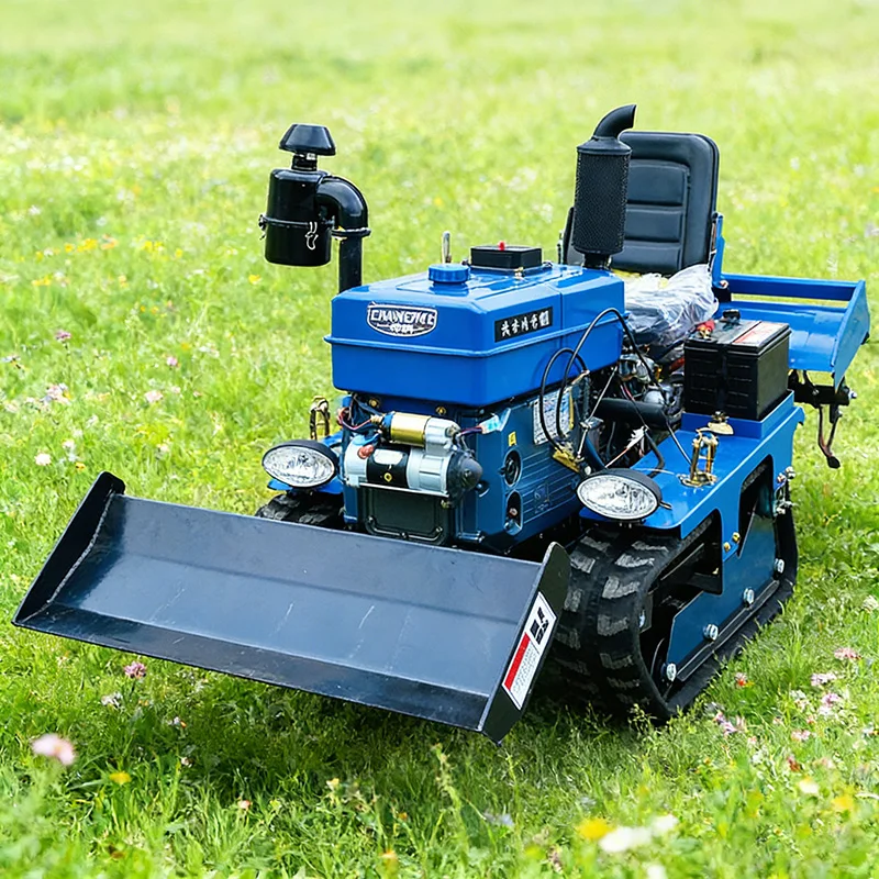 

Customized Full Terrain Crawler Tractor Mounted Small Diesel Micro Tiller, Agricultural Crawler Rotary Tiller & Plowing Machine