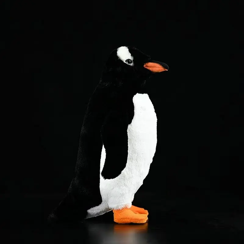 Gentoo Penguin Plush Toys Cute Soft Stuffed Animals Simulation Pygoscelis Papua Real Life Lovely Plushie Doll Lifelike Gift