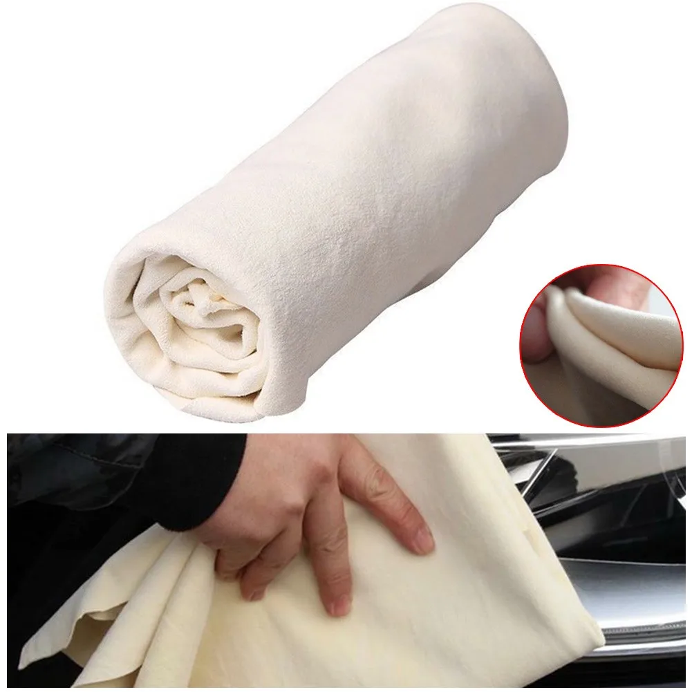 Natural Chamois Car Care Cleaning Cloth Brand New High Quality Suede Ultra Absorbent Quick Dry Towels For Car Wash Accessories