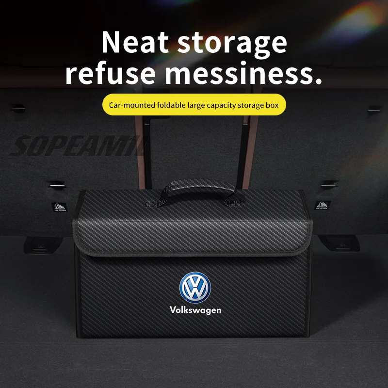 

Car Trunk Storage Box Foldable Stowing Tidying Bag For Volkswagen R Arteon GTI Golf Tiguan Touareg Magotan Passat ID.3 ID.4 ID.6