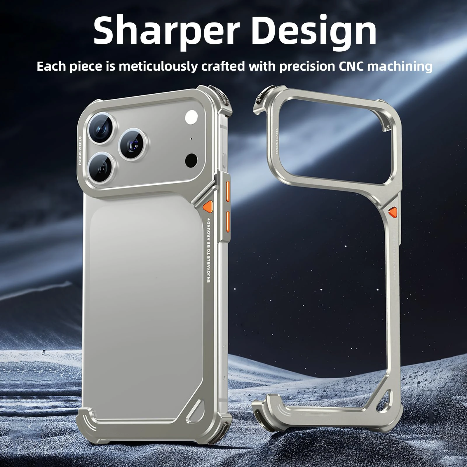 Magnetic Aluminum Bumper Case for iPhone 17 Pro/17 Pro Max Metal Frame Slim Shockproof Frameless Cover