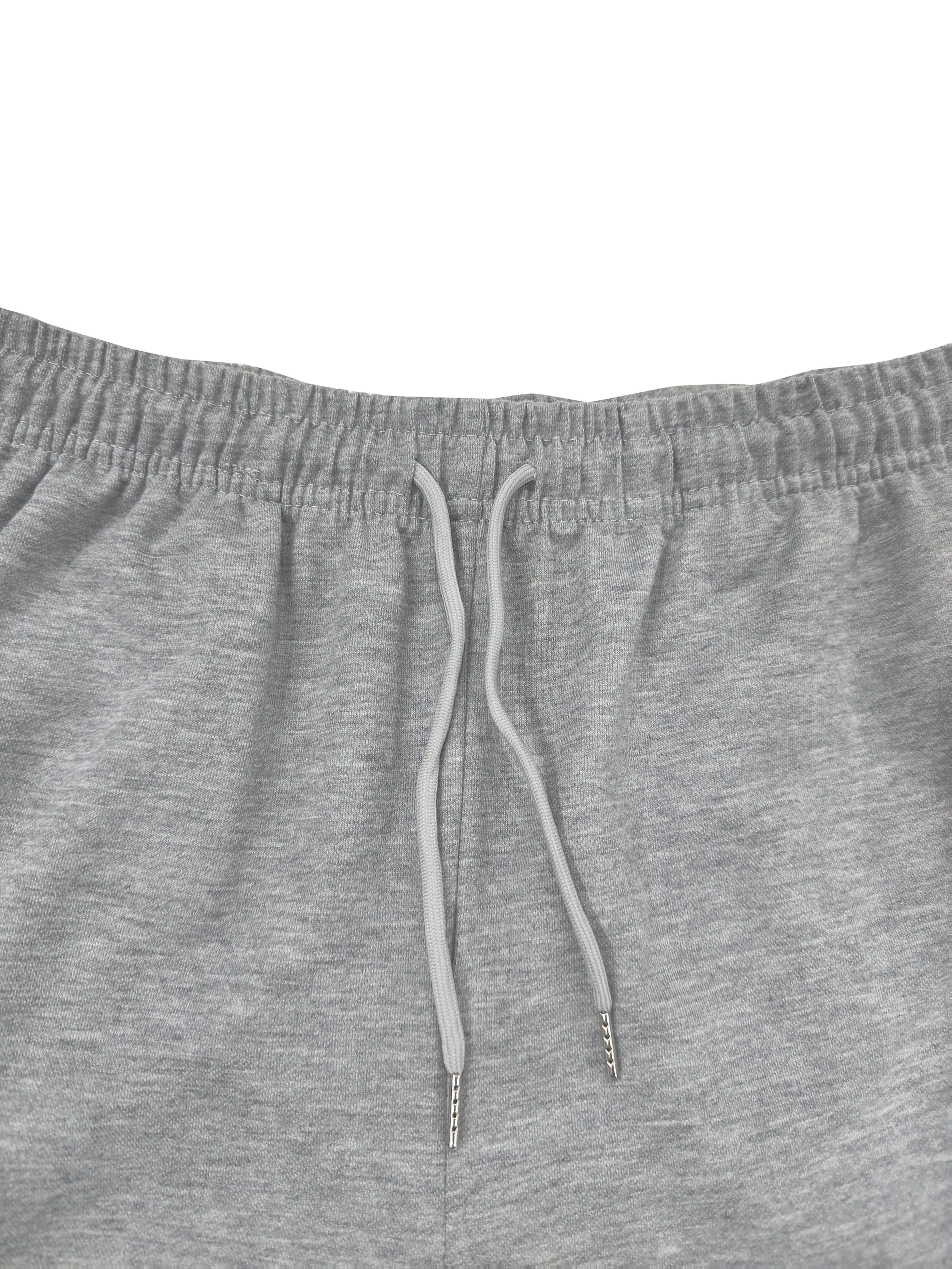 شورت كاجوال للرياضات الخارجية للرجال، مقاس فضفاض مريح، لون خالص، شورت رياضي من القطن الخالص