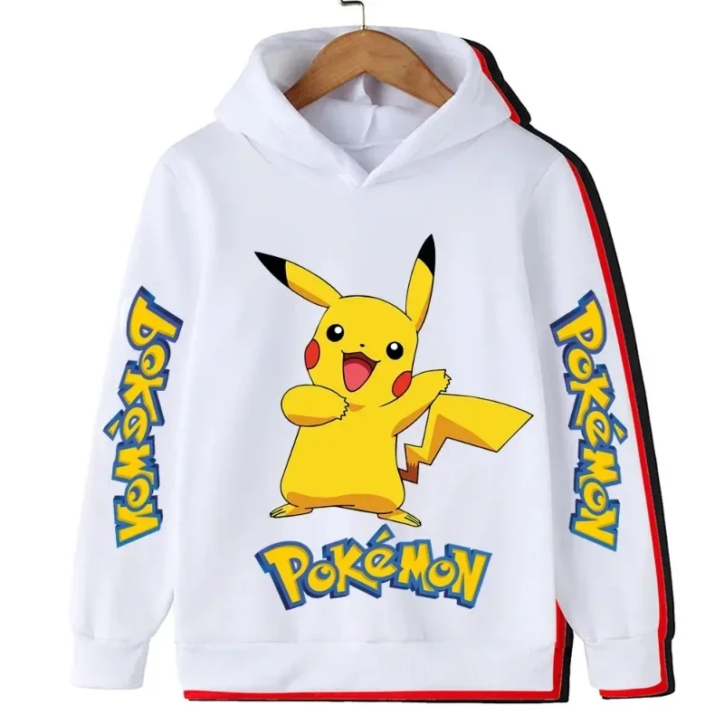  Autumn and Winter Sports Hoodies for Daily Warmth, Creative Pocket Monsters Cartoon Patterns, Men's and Girls' Clothing