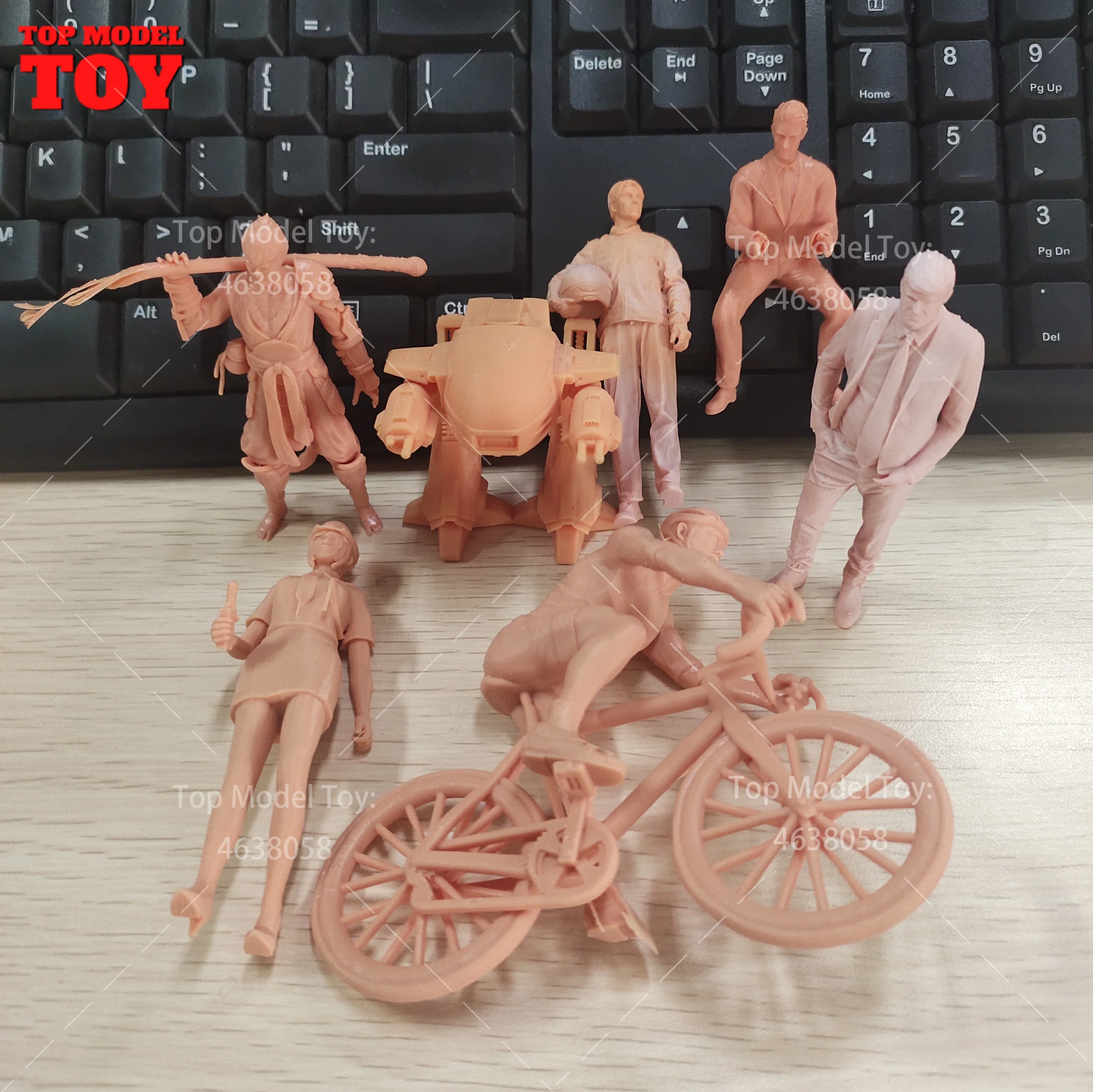 1/18 1/24 1/35 Defective Miniature Figures Unpainted People Model Diorama Dolls For Manual Painting Practice Randomly For Car