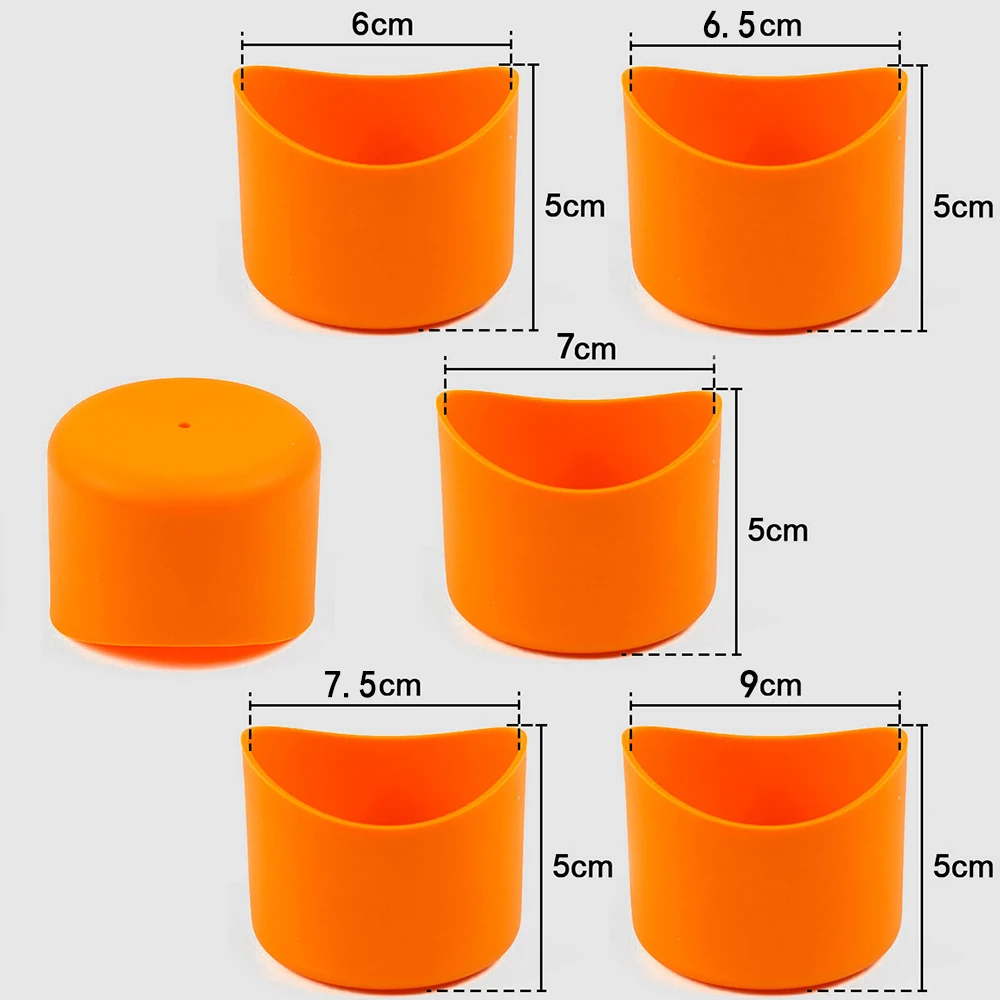 5piece 6.5cm Silicone Cup Base Protective Cover Rubber Bottom Pad 32-40oz Universal Flask Base Insulation Case