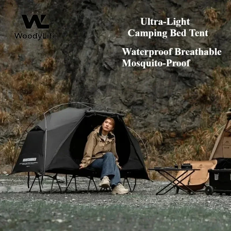 Camping Bed Tent Ultra-Light with Independent Inner Tent,Waterproof Breathable Mosquito-Proof Outdoor Tent Shelter