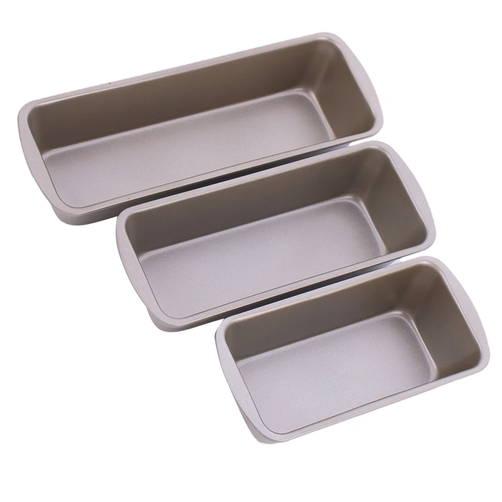 

3 Pcs Pan Bread Mold 27 5x9 5cm Nonstick Carbon Carbon Steel Toast Mold Steel Baking Tin Kitchen Tool Easy Clean Reusable