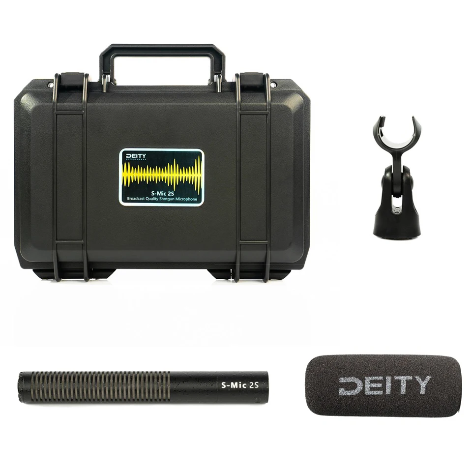 Aputure Deity S-Mic 2S Supercardioid Shotgun Microphone Super Lownoise -50-20khZ Directional Hanging Mic for Video Shooting