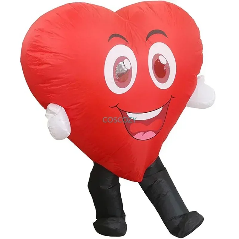 Fornitura per feste di Halloween Happy Red Love Heart puntelli sorridenti Costume d'amore gonfiabile atmosfera Stage Performance Prop Gifts