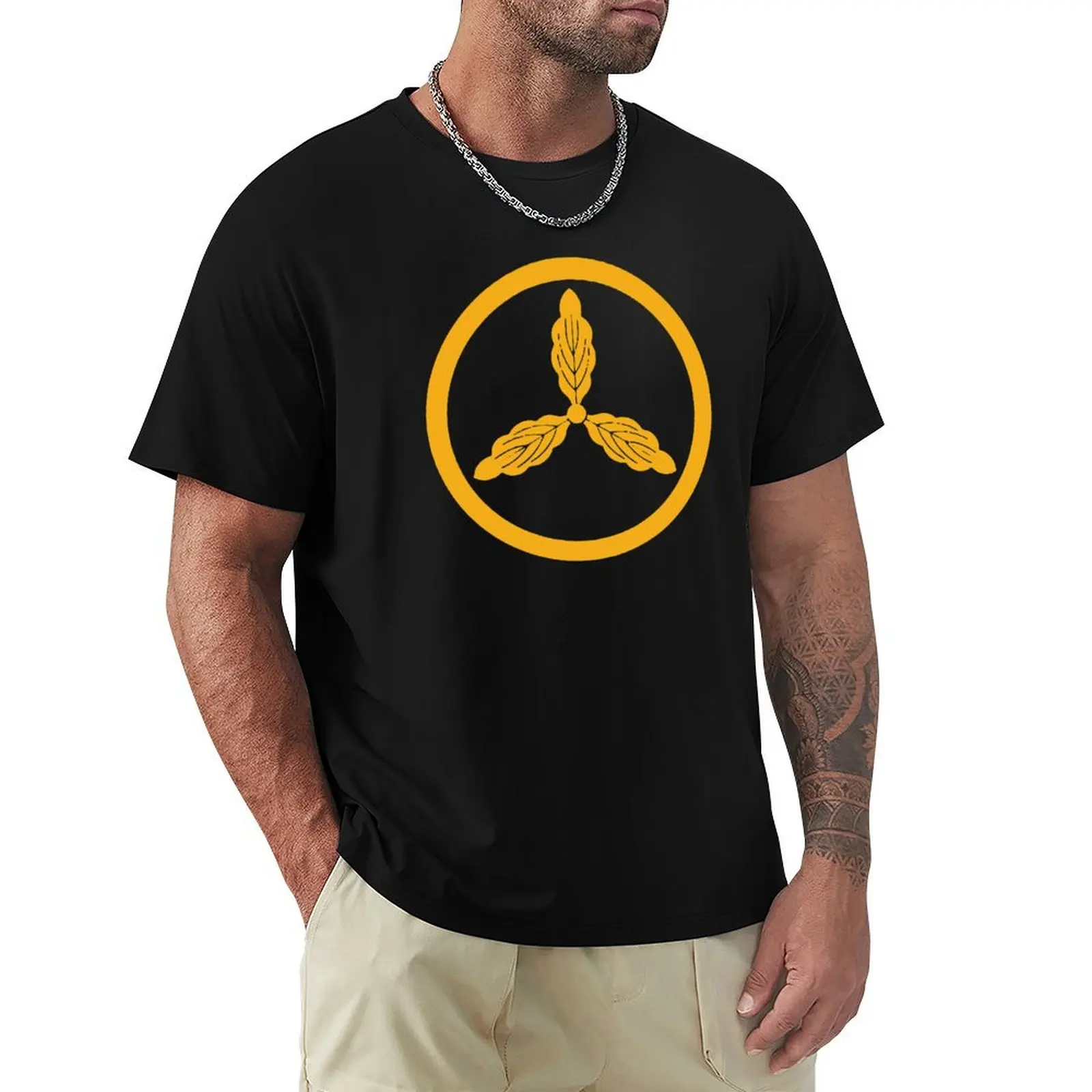 

Japanese Yamauchi clan logo T-Shirt for a boy clothes summer 2025 Men's t shirts