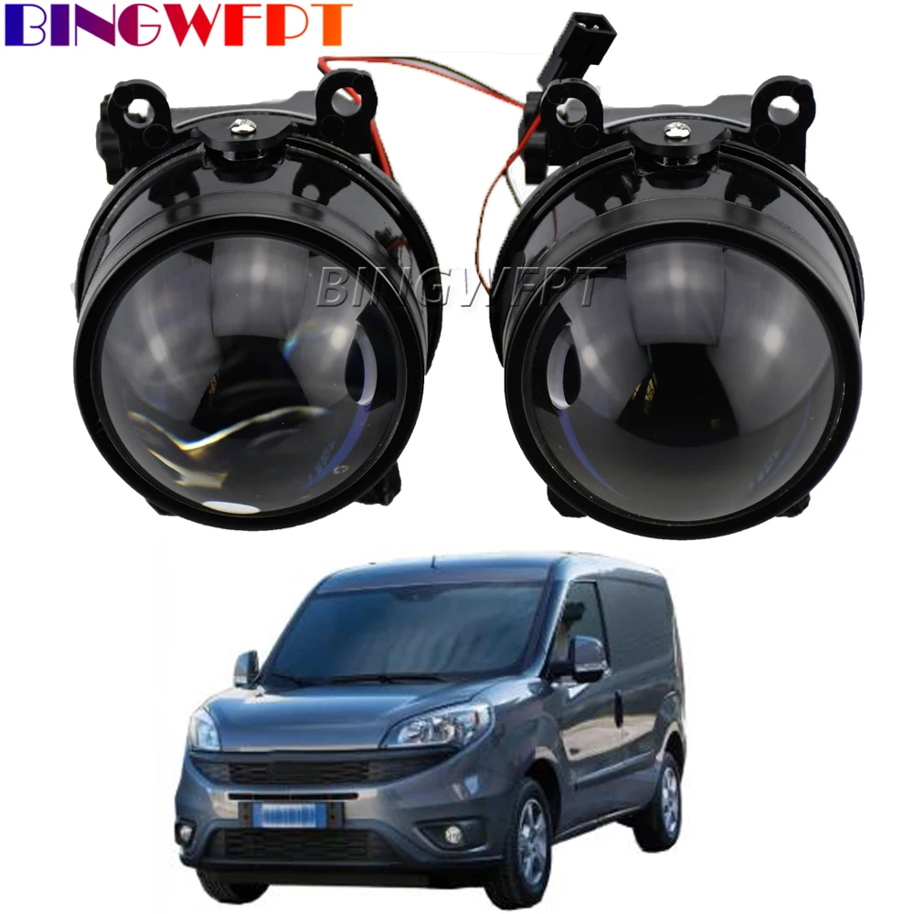 

2X Fog Lights Headlight For Fiat Doblo (263) 2010-2023 Car Front Fog Daytime Running Lamp Assembly LED Fog Light Front Bumper