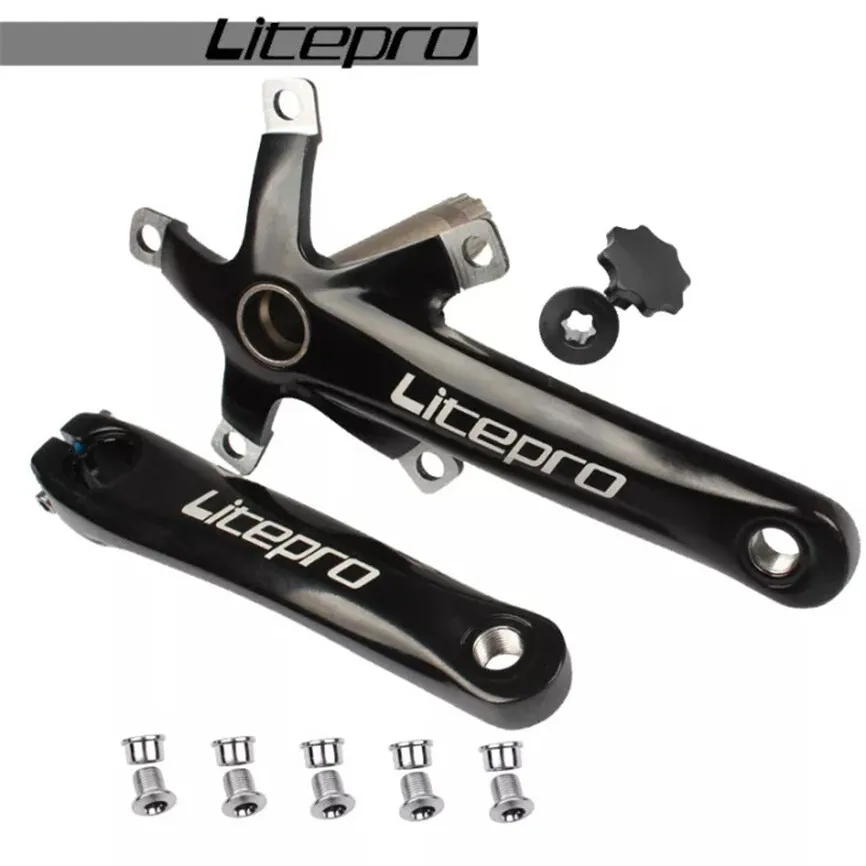 Liteproelite MTB Mountain Bike Hollow Tech Crankset Aluminum Alloy 130bcd Sprocket Crankset Without Bottom Bracket