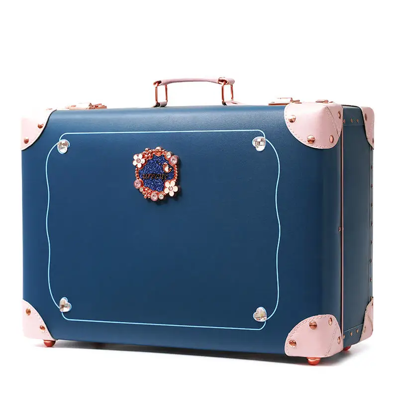 Makeup suitcase box 12 "16" vintage suitcase cute small luggage bag Combination fashion high end case Storage cosmetic suitcase