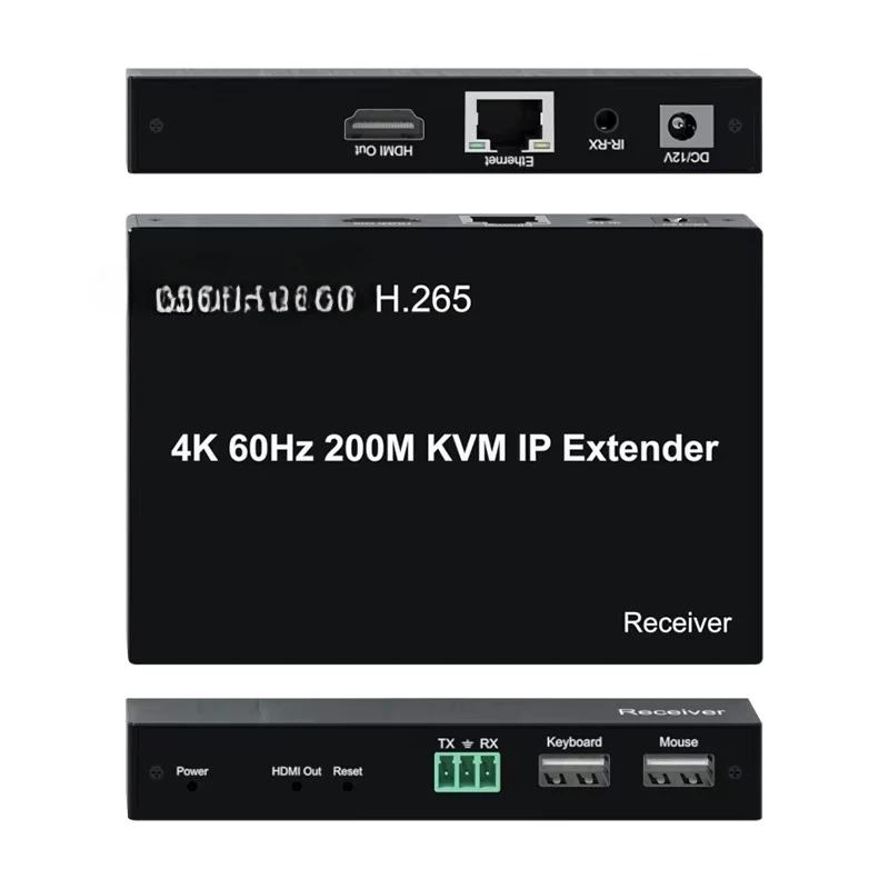 High-definition Video Extender 4K 60Hz HD Metal KVM Extender with Video Transmission up to 200m IP 265