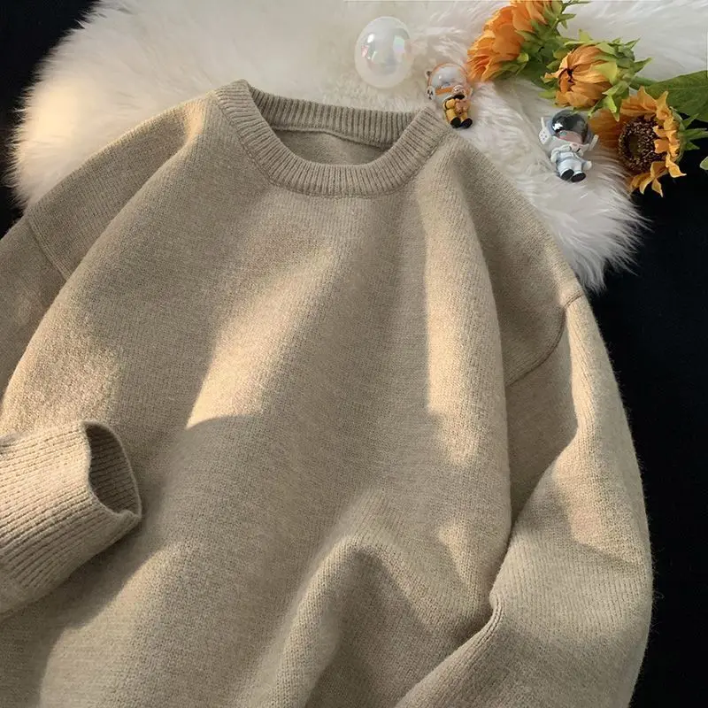 

Couples Knitted Sweaters Men's Winter Thiened Loose Lazy Attractive Trendy INS Knitwear Long Sve round Ne Elastic Anti...