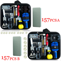 157PCS A/B Two Models Watch Repair Tools Kit Clock Watchmaker Link Pin Dissolving Housing Open Remover Battery Replacement Set
