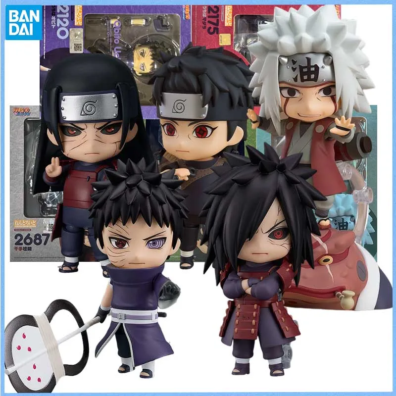 

Bandai Genuine nendoroid NARUTO Senju Hashirama Shisui Jiraiya Gamabunta Obito Madara Anime figure Movable toy for Collectors