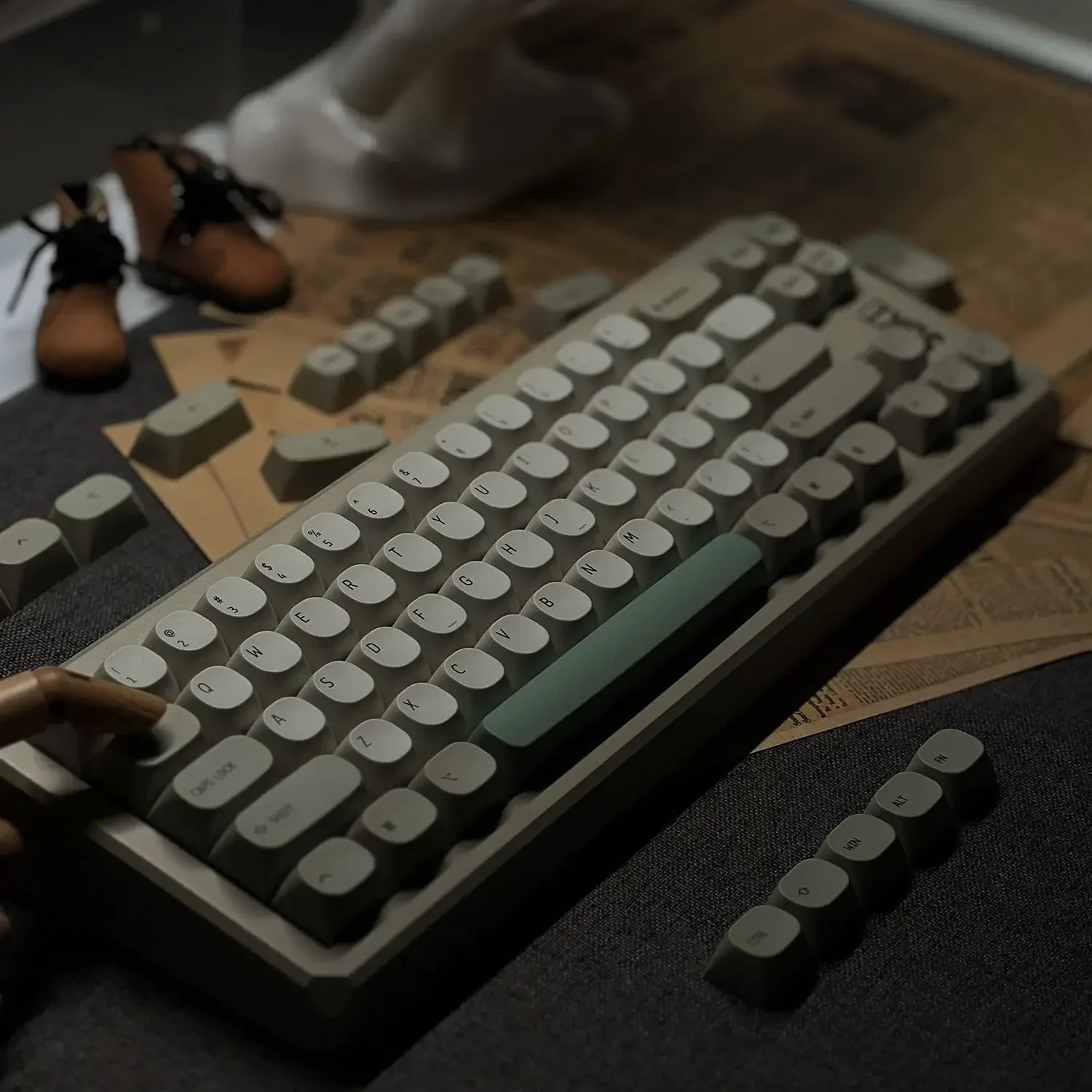 Round keycap MA highly minimalist retro style 131 keys for cross axis mechanical keyboard