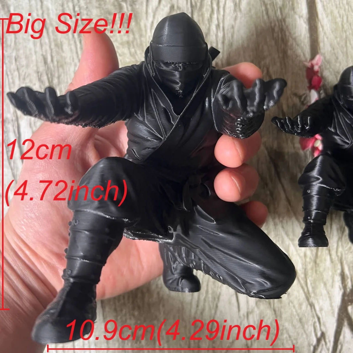 (9*7,8cm) 3D-Gedruckter Cooler Organizer Ninja Stifthalter Miniatur-Stiftständer Kreatives Geschenk Ornament Moderne Schreibtischdekoration