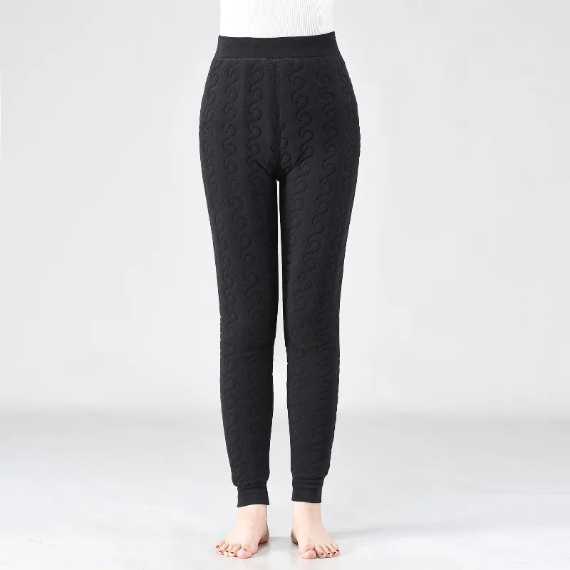 Leggings en velours allemand pour femmes, optique d'automne et d'hiver, patchwork, filetage à vis, à la mode, document solide, intérieur ajusté avec leggings