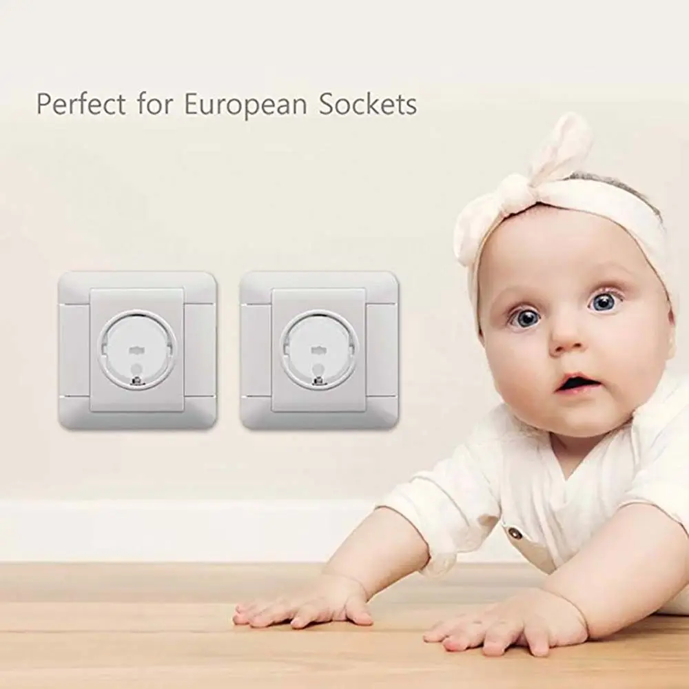 

Shock Anti Electric Shock Baby 10 pcs ABS Protection Outlet Cover Outlet Socket Lock Sockets Cover Plugs Protector Cover