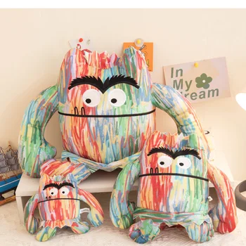 만화 다채로운 악마 귀여운 재미있는 큰 입 몬스터 봉제 장난감, 애니메이션 인형, 어린이 생일 할로윈 파티 호의 