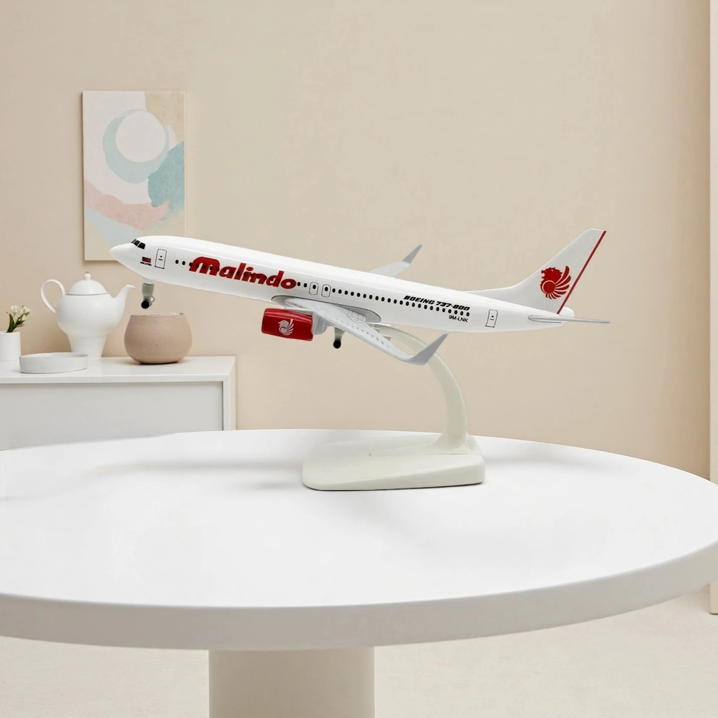 

20CM Malindo Airlines 737 B737-800 Airways Alloy Metal 1:400 Airplane Model Diecast Air Plane Model & Wheels Aircraft