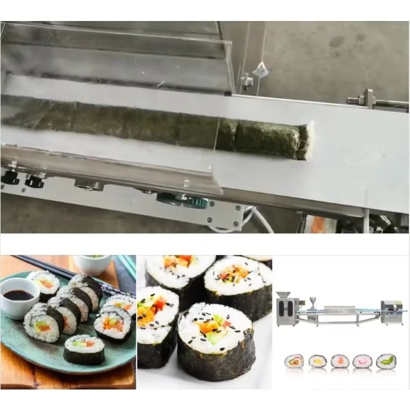 Máquina Automática para Hacer Rollos de Sushi, Equipo Comercial para Enrollar Arroz de Sushi para Producción en Fábricas de Alimentos